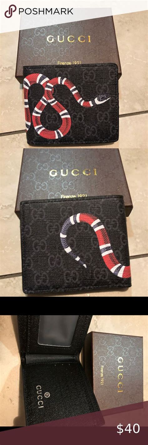 black gucci wallet fake|authentic Gucci snake wallet.